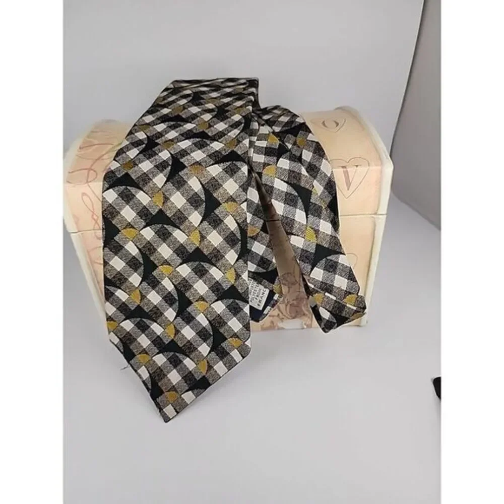 JC PENNY VINTAGE 1970s NECK TIE Retro Wide‎ Tie Geometric